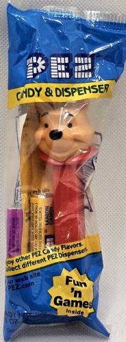 PEZ - Winnie the Pooh - Winnie the Pooh - Thick eyebrows, red collar - B