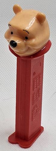 PEZ - Winnie the Pooh - Winnie the Pooh - Thin eyebrows. red collar - B