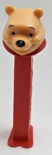 PEZ - Winnie the Pooh - Winnie the Pooh - Thin eyebrows. red collar - B