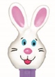 PEZ - Easter - Bunny - White head, two whiskers, purple ears - E