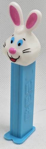 PEZ - Easter - Bunny - White head, two whiskers, purple ears - E
