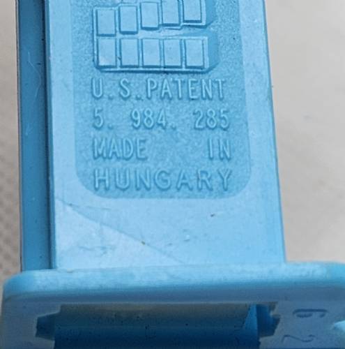 PEZ - Easter - Bunny - White head, two whiskers, purple ears - E