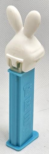 PEZ - Easter - Bunny - White head, two whiskers, purple ears - E