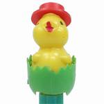 PEZ - Chick with Hat C Red Hat, Green Eggshell