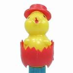 PEZ - Chick with Hat C Red Hat, Red Eggshell