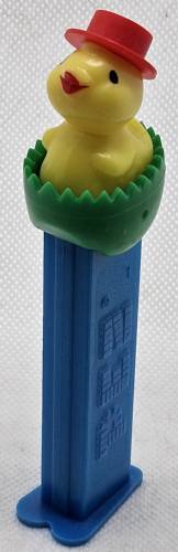 PEZ - Easter - Chick with Hat - Green Eggshell - D