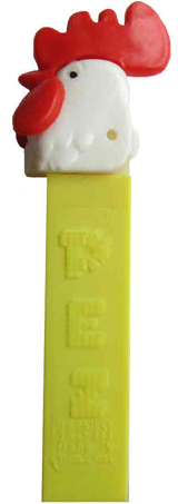 PEZ - Easter - Rooster - White Head, Red Comb