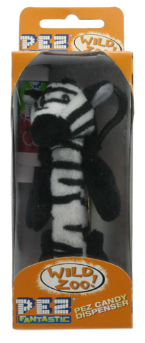 PEZ - Plush Dispenser - Wild Zoo - Cute Dude the Zebra
