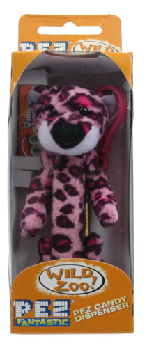 PEZ - Plush Dispenser - Wild Zoo - Pink Pam the Leopard