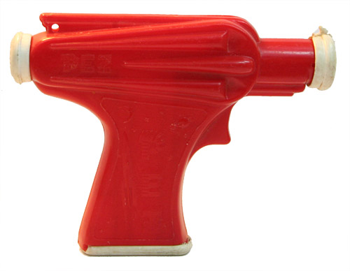 PEZ - Guns - 50's Space Gun - Red with White Trim