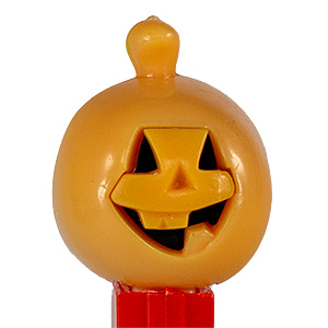 PEZ - Halloween - Pumpkin - Dark Orange Face - A