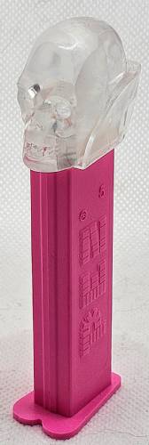 PEZ - Crystal Collection - Skull - Clear Crystal Head, Clear Collar - B