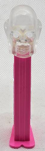 PEZ - Crystal Collection - Skull - Clear Crystal Head, Clear Collar - B