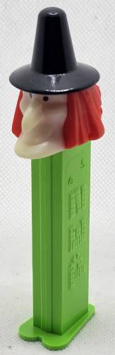 PEZ - Glow-in-the-Dark - Witch - Glowing Face, Black Hat - D