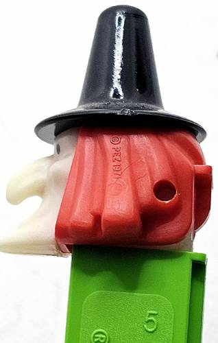 PEZ - Glow-in-the-Dark - Witch - Glowing Face, Black Hat - D