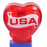 PEZ - USA Heart  Red Crystal Heart