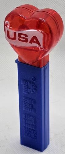 PEZ - Hearts - Crystal Collection - USA Heart - Red Crystal Heart