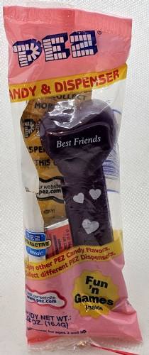 PEZ - Valentine - Best Friends - Italic White on Dark Purple