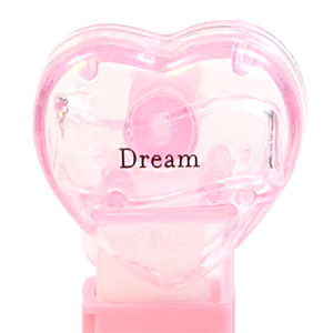 PEZ - Hearts - Valentine - Dream - Nonitalic Black on Crystal Pink