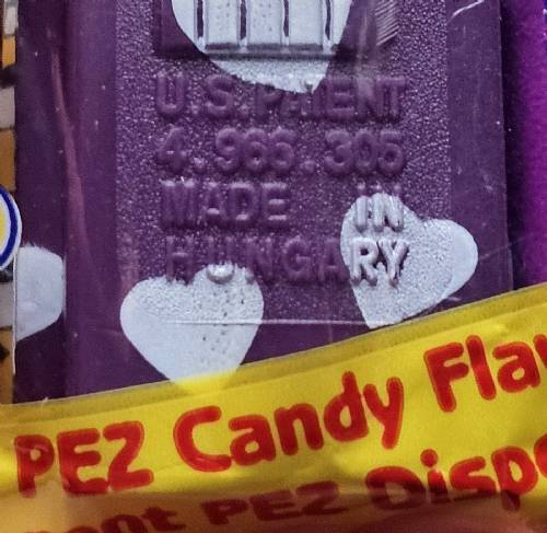 PEZ - Valentine - Happy Valentine's Day - Italic White on Dark Purple