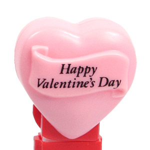 PEZ - Valentine - Happy Valentine's Day - Italic Black on Pink