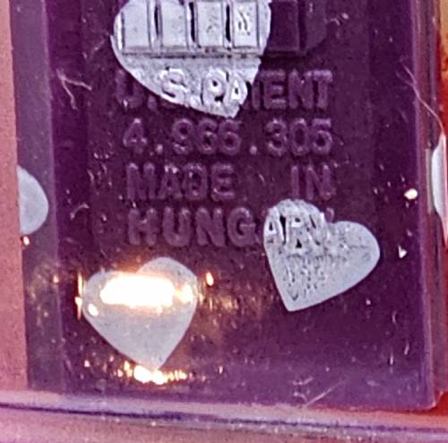 PEZ - Valentine - I Choose U - Italic White on Dark Purple