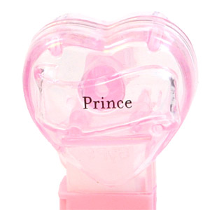 PEZ - Valentine - Prince - Nonitalic Black on Crystal Pink