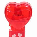 PEZ - Princess  Nonitalic Black on Crystal Red on White hearts on red