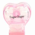 PEZ - Sugar Sugar  Nonitalic Black on Crystal Pink on White hearts on pink