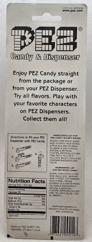 PEZ - Hearts - Valentine - Sugar Sugar - Italic Black on Maroon