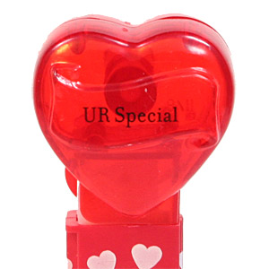 PEZ - Valentine - UR Special - Nonitalic Black on Crystal Red