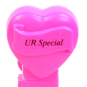 PEZ - Hearts - Valentine - UR Special - Italic Black on Hot Pink