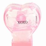 PEZ - XOXO  Nonitalic Black on Crystal Pink on White hearts on pink
