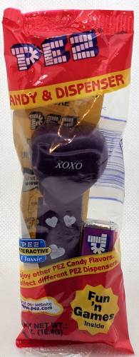 PEZ - Hearts - Valentine - XOXO - Italic White on Dark Purple