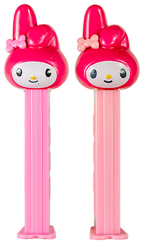 PEZ - Hello Kitty - My Melody - Pink and White Head, big mouth - A