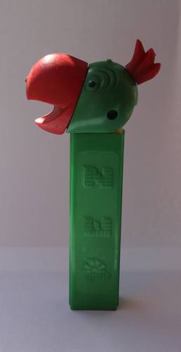 PEZ - Kooky Zoo - Cockatoo - Green Head, Red Beak