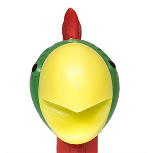 PEZ - Kooky Zoo - Cockatoo - Green Head, Yellow Beak