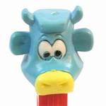 PEZ - Cow A Light Blue Head, Yellow Nose