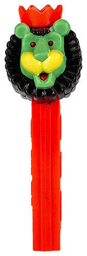 PEZ - Kooky Zoo - Roar the Lion - Black/Light Green/Red