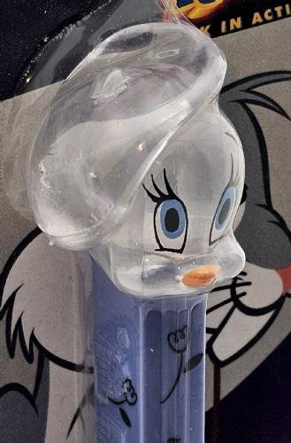 PEZ - Back In Action - Tweety Bird "French Tweety" - Clear Crystal Head