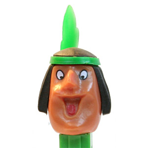 PEZ - Merry Music Makers - Indian Whistle - Light Reddish Brown Head