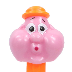PEZ - PEZ Miscellaneous - Bubbleman - Pink Face, Neon Orange Hat