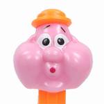 PEZ - Bubbleman  Pink Face, Neon Orange Hat