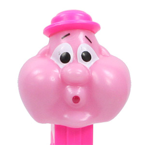 PEZ - Miscellaneous - Bubbleman - Pink Face, Neon Pink Hat