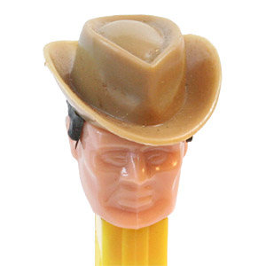 PEZ - Humans - Cowboy - Peach Face, Brown Hat