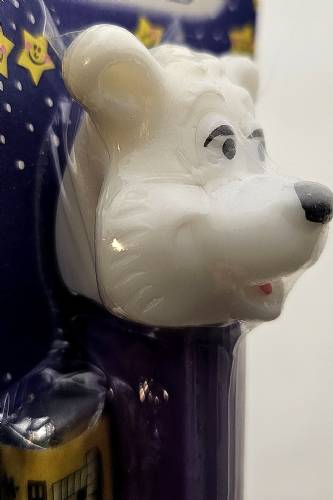 PEZ - PEZ Miscellaneous - Icee Bear - White Head, White Face, No Mark, Smooth Eyes