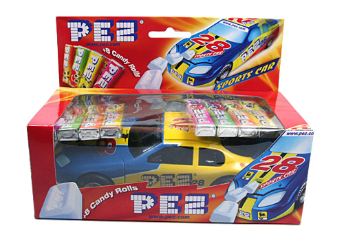 PEZ - Miscellaneous - PEZ Sports Car - Yellow Blue
