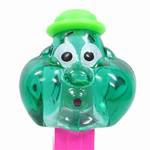 PEZ - Bubbleman  Green Crystal Head