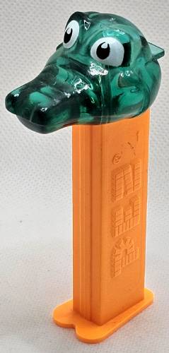 PEZ - Crystal Collection - Crocodile - Green Crystal Head