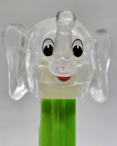 PEZ - Crystal Collection - Elephant - Clear Crystal Head